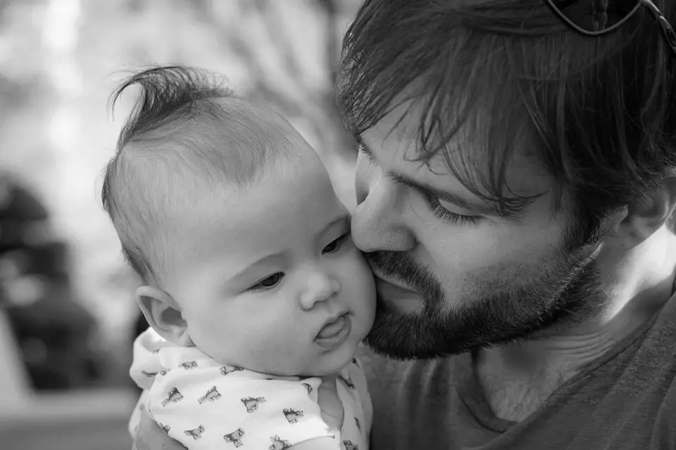 Men without children are more sad and depressed than women 2 father-son