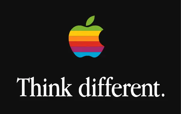 A bite is taken out of apple logo to provide scale, so that the apple wouldn't be mistaken for a cherry 2 wikimedia