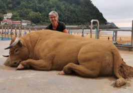 Artist creates detailed sand sculptures